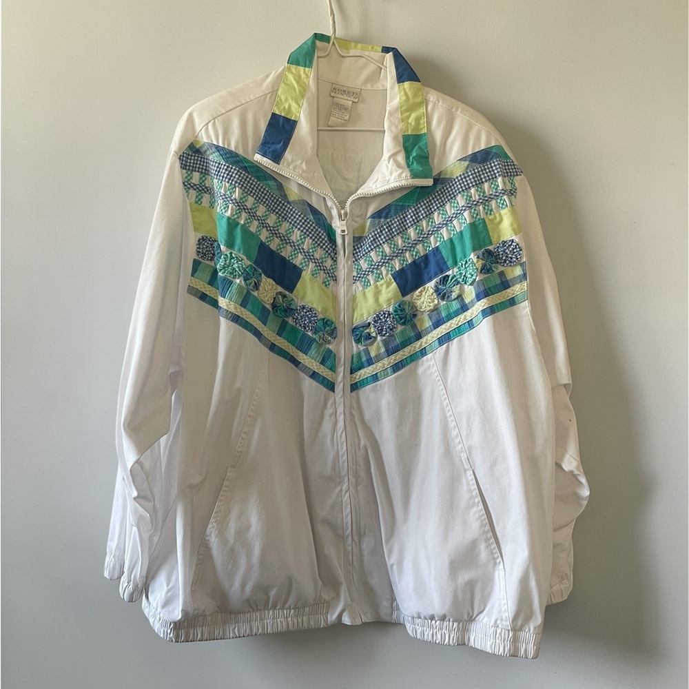 Vintage Cottagecore Patchwork Windbreaker Jacket … - image 6